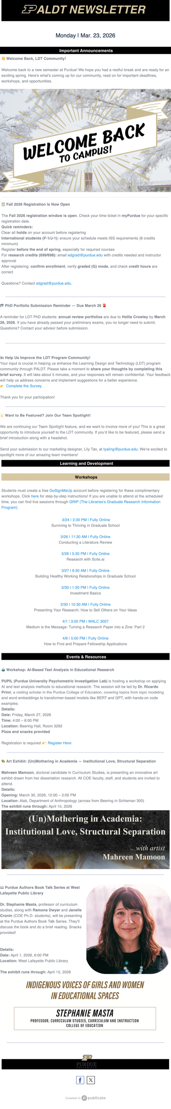 PALDT Newsletter Mar 22, 2026