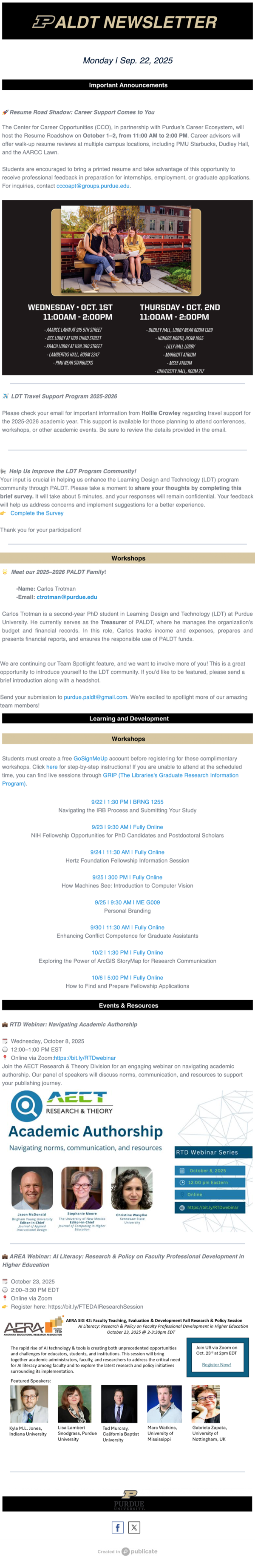 PALDT Newsletter Sep 22, 2025