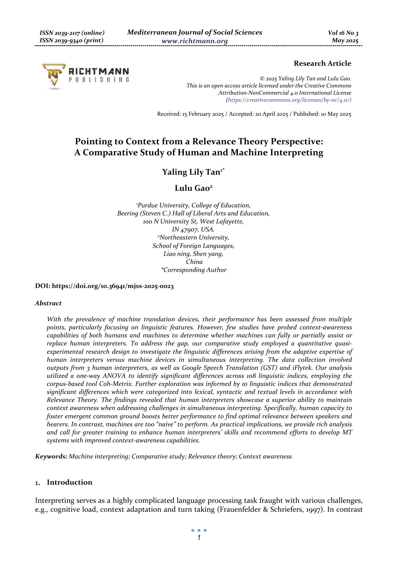 Human vs machine interpreting