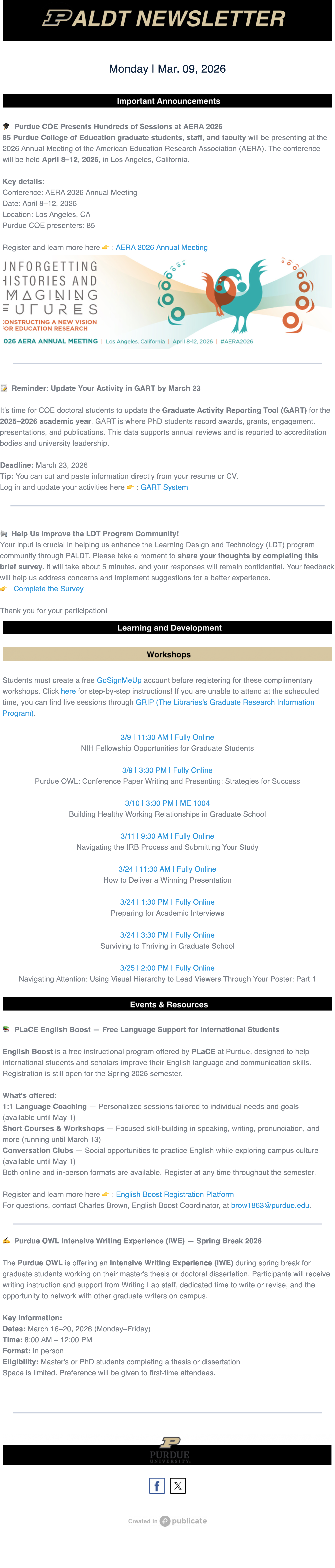 PALDT Newsletter March 2026